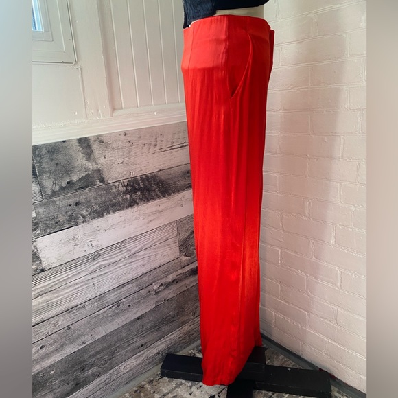 ZARA silky high waisted wide leg pants - Picture 9 of 13